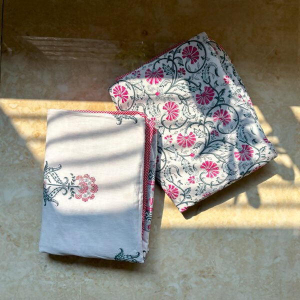 Phool Handblock Reversible Dohar