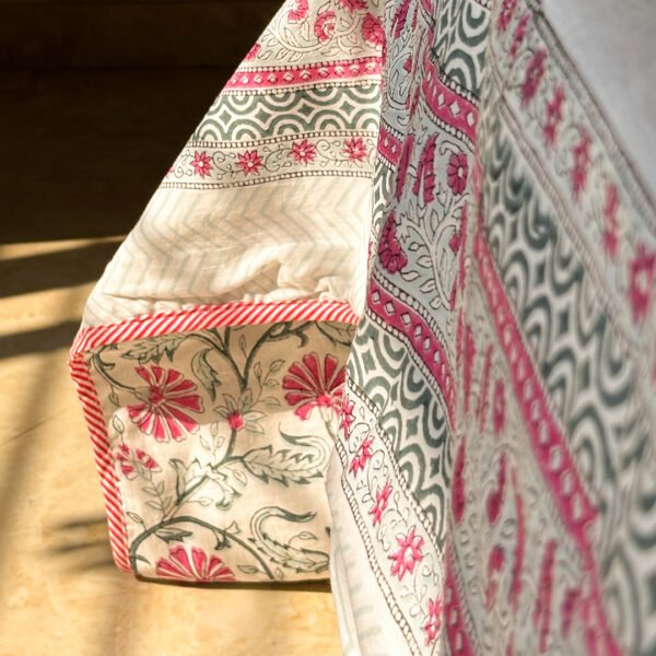 Phool Handblock Reversible Dohar - Image 4